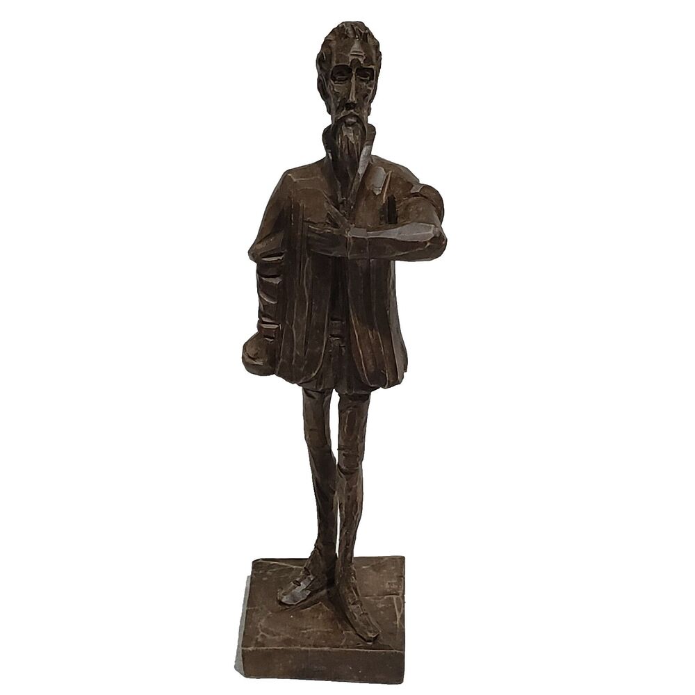 Collectible Ouro Artesania Wooden Hand Carved Don Quixote Figurine 8,5"H